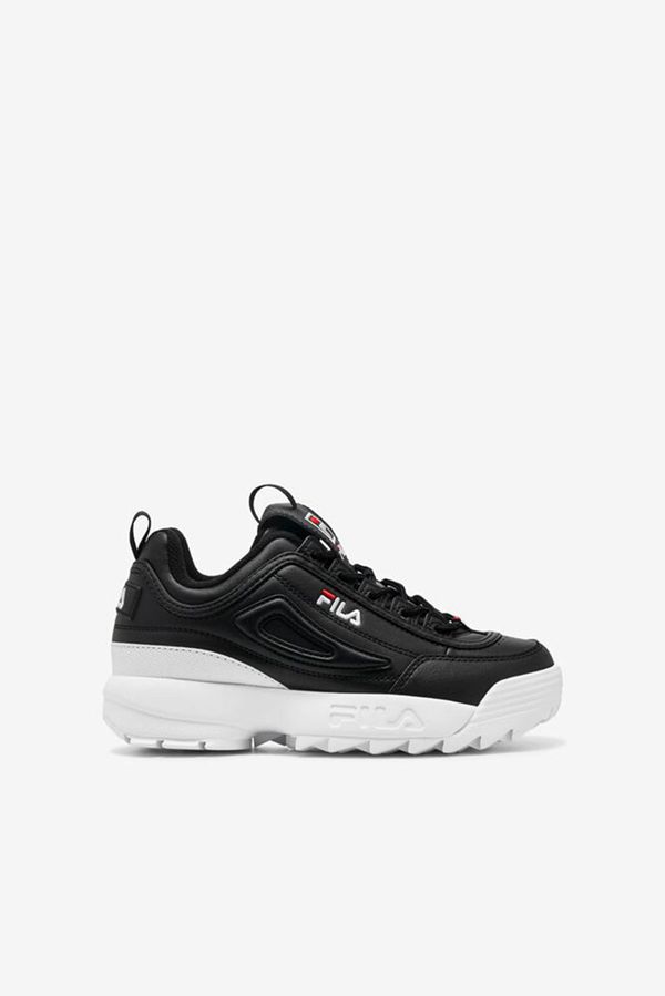 Zapatillas Fila Niños Negras / Blancas / Rojas - Disruptor 2 - España 793045IXW